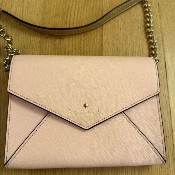 Kate Spade Pink Clutch with Gold Chain - Picture 2 of 9